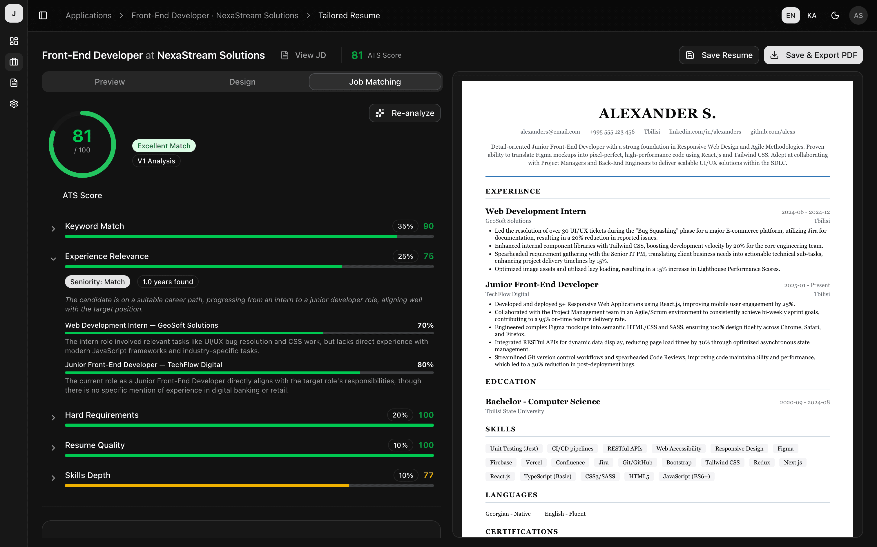 AI-Optimized Resume